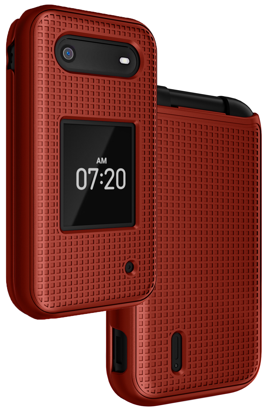 Grid Texture Hard Shell Case Cover for Nokia 2760 2780 Flip Phone